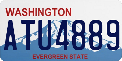 WA license plate ATU4889