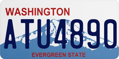 WA license plate ATU4890