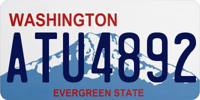 WA license plate ATU4892