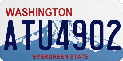 WA license plate ATU4902