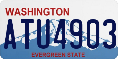 WA license plate ATU4903