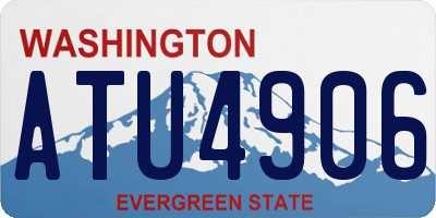 WA license plate ATU4906