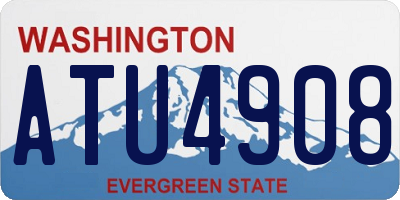 WA license plate ATU4908