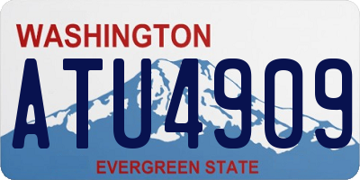 WA license plate ATU4909