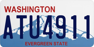 WA license plate ATU4911