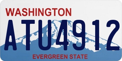 WA license plate ATU4912