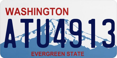 WA license plate ATU4913