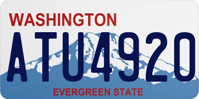 WA license plate ATU4920