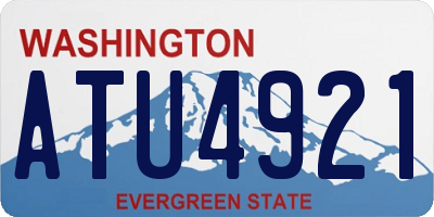 WA license plate ATU4921