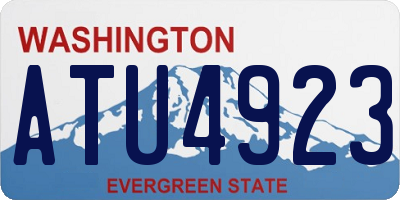 WA license plate ATU4923