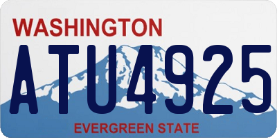 WA license plate ATU4925