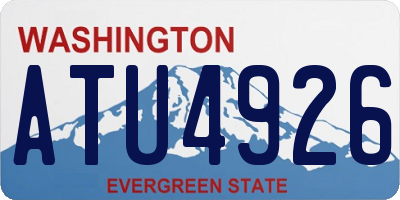 WA license plate ATU4926