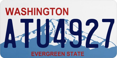 WA license plate ATU4927