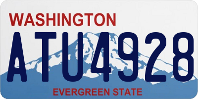 WA license plate ATU4928