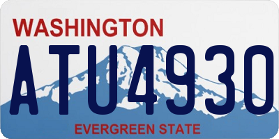 WA license plate ATU4930
