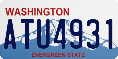 WA license plate ATU4931