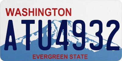 WA license plate ATU4932