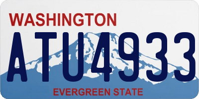 WA license plate ATU4933