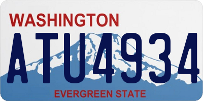 WA license plate ATU4934