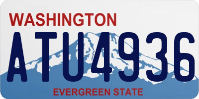 WA license plate ATU4936