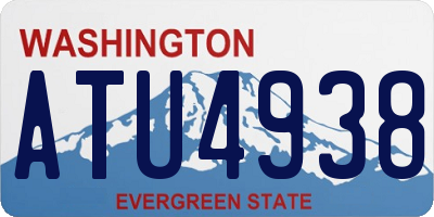 WA license plate ATU4938