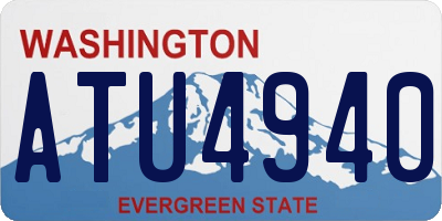 WA license plate ATU4940