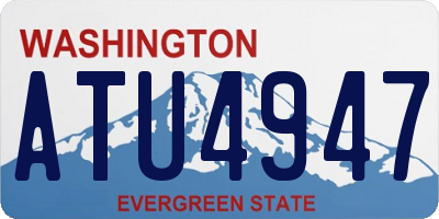 WA license plate ATU4947