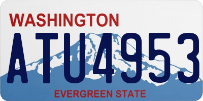 WA license plate ATU4953