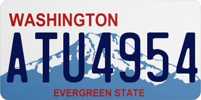 WA license plate ATU4954
