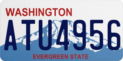 WA license plate ATU4956