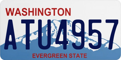 WA license plate ATU4957