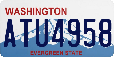 WA license plate ATU4958
