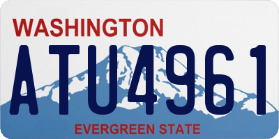 WA license plate ATU4961