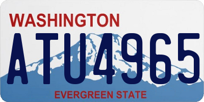 WA license plate ATU4965