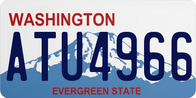 WA license plate ATU4966