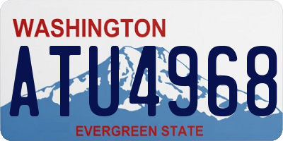 WA license plate ATU4968