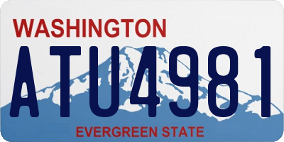 WA license plate ATU4981