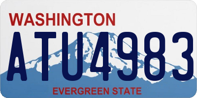 WA license plate ATU4983