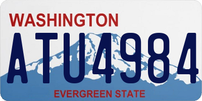 WA license plate ATU4984