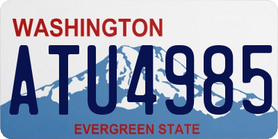 WA license plate ATU4985