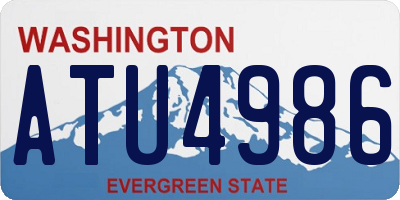 WA license plate ATU4986