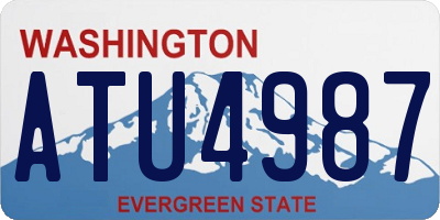 WA license plate ATU4987