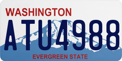 WA license plate ATU4988