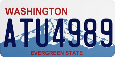 WA license plate ATU4989