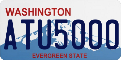 WA license plate ATU5000