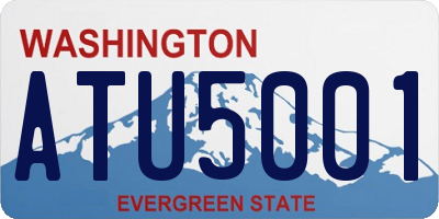 WA license plate ATU5001