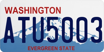 WA license plate ATU5003
