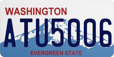 WA license plate ATU5006