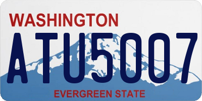 WA license plate ATU5007