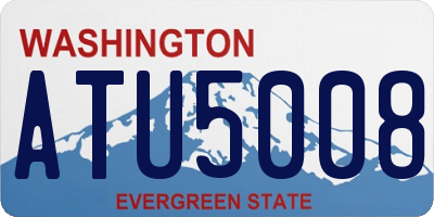 WA license plate ATU5008